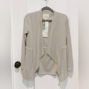 NWT Grey Faux Suede Jacket XS